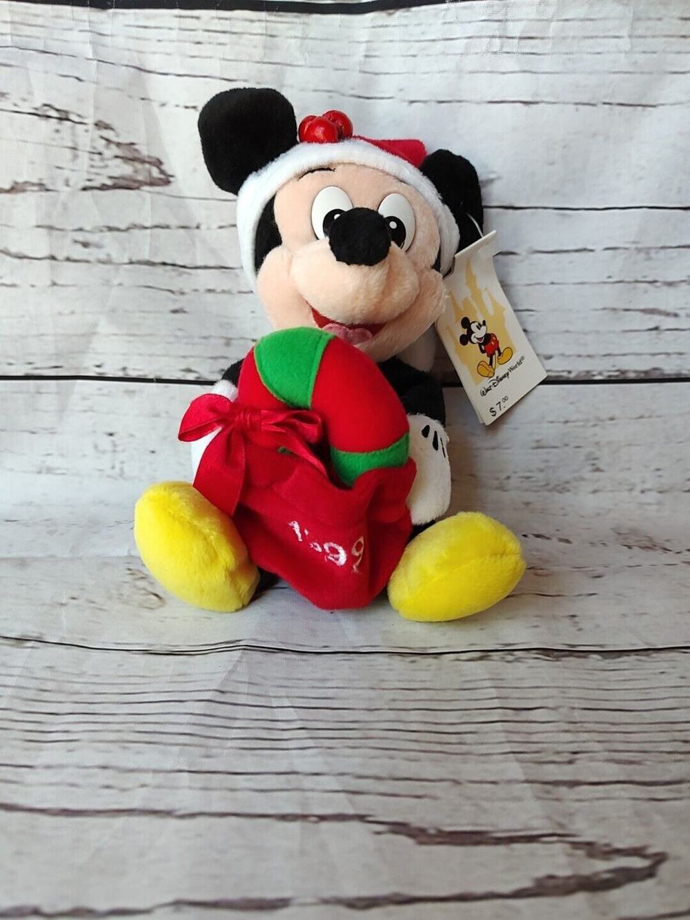 Walt Disney World Limited Edition 1999 Holiday Mickey Mouse Bean Bag Plush